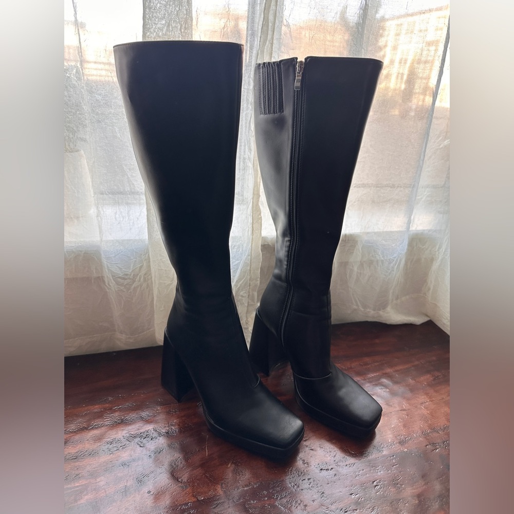 Princess Polly - Tall Black Knee High Boot